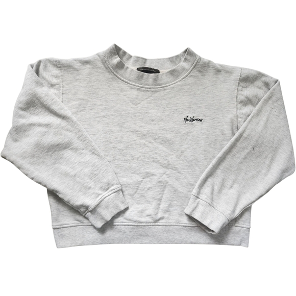 French Connection Gray Crewneck Sweatshirt - Picture 1 of 5
